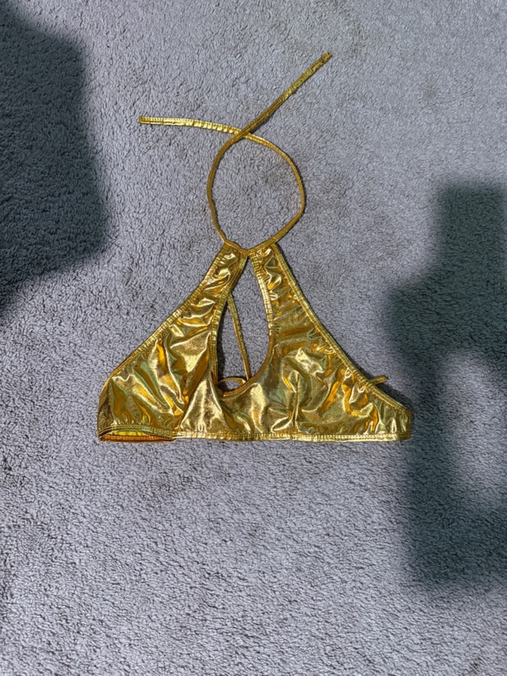 Gold Metallic Halter Top